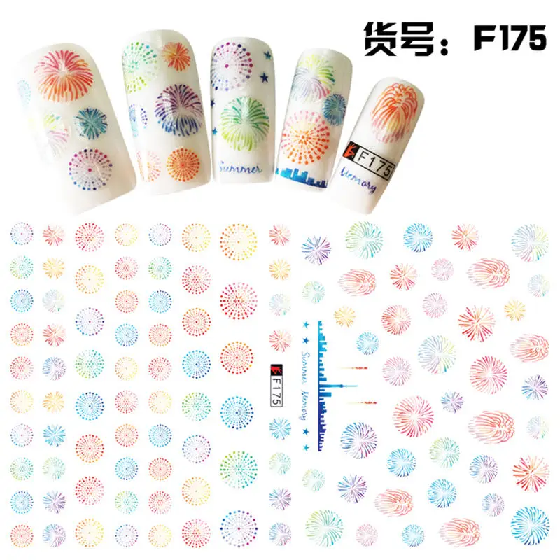 1 Sheet Pink Plum/Garden Flowers/Dande 3D Embossed Nail Sticker Flower Adhesive DIY Manicure Slider Nail Art Tips