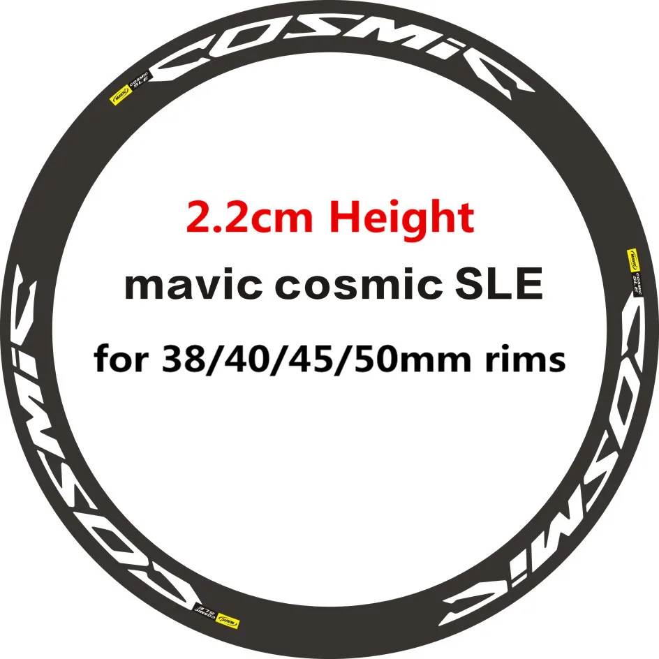 

COSMIC SLE Bicycle Cycling Wheel Rim Stickers 45mm 48mm 50mm Rims Bike Bicycle Sticker for Two Wheels use