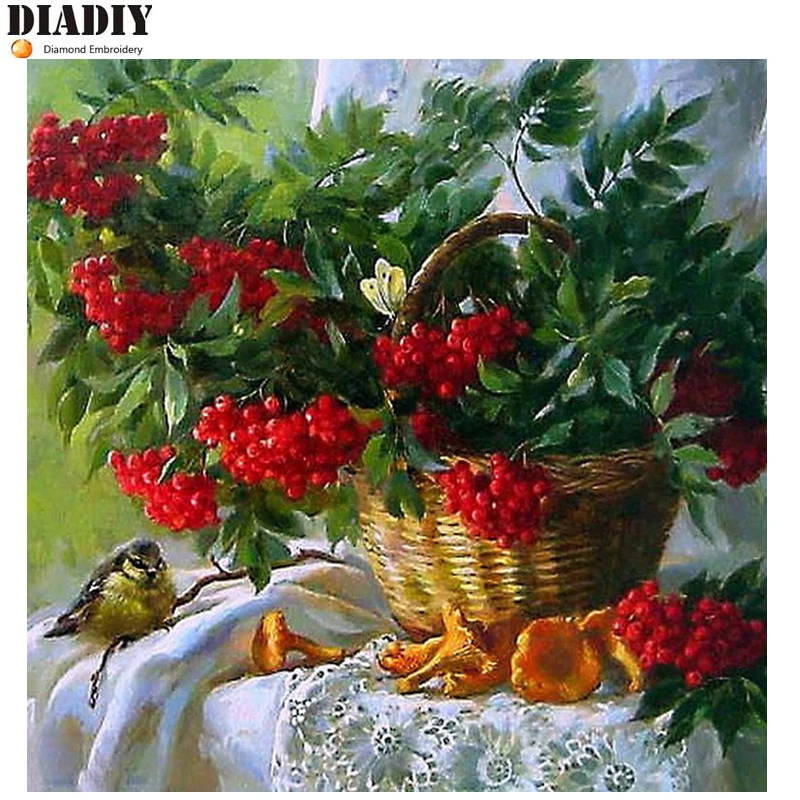 

Picture of diamond mosaic handmade cross stitch crystal round diamond sets unfinished decorative full diamond embroidery flower