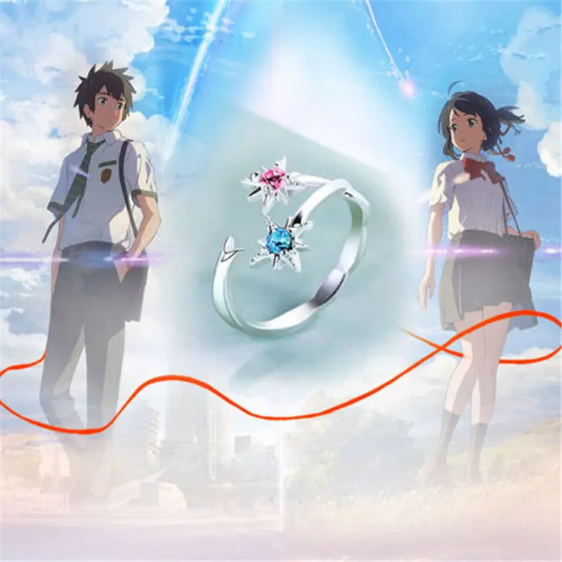 

Your Name Cosplay Silver Ring Kimi no Na wa Taki Miyamizu Mitsuha Comet Jewelry