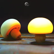 Умный выбор времени гриб ночник USB Перезаряжаемый мультфильм дизайн силиконовый светодиодный светильник теплый свет настольная лампа для украшения спальни