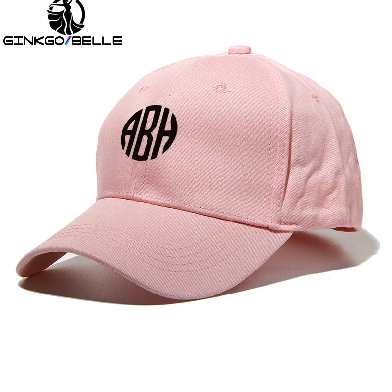 

Monoagramos Font Personalized Women Baseball Hat Customized Sport Men Cap Autumn Embroidery