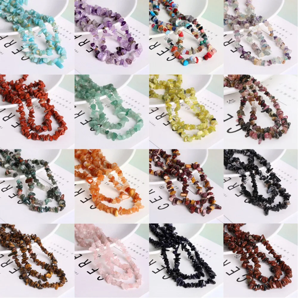 

Natural Stone Beads Chips 5-8mm/3-5mm Agates Turquolse Lrregular Gravel Bead Diy Bracelet Supplies For Jewelry Making