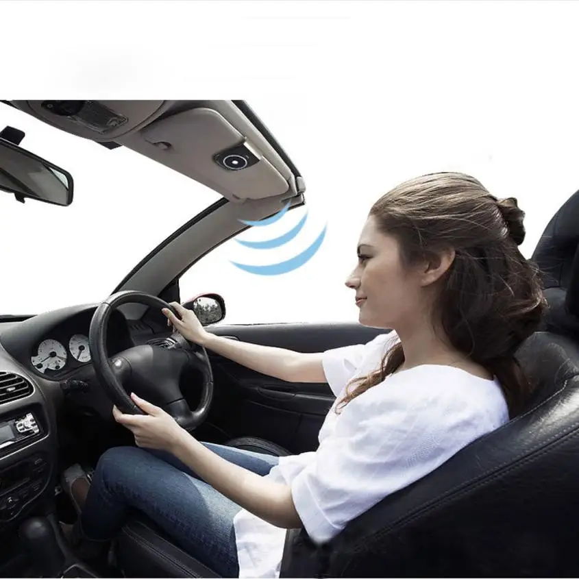 Новое поступление беспроводной Bluetooth громкой связи автомобильный комплект козырек клип динамик телефон для iPhone Galaxy apr11