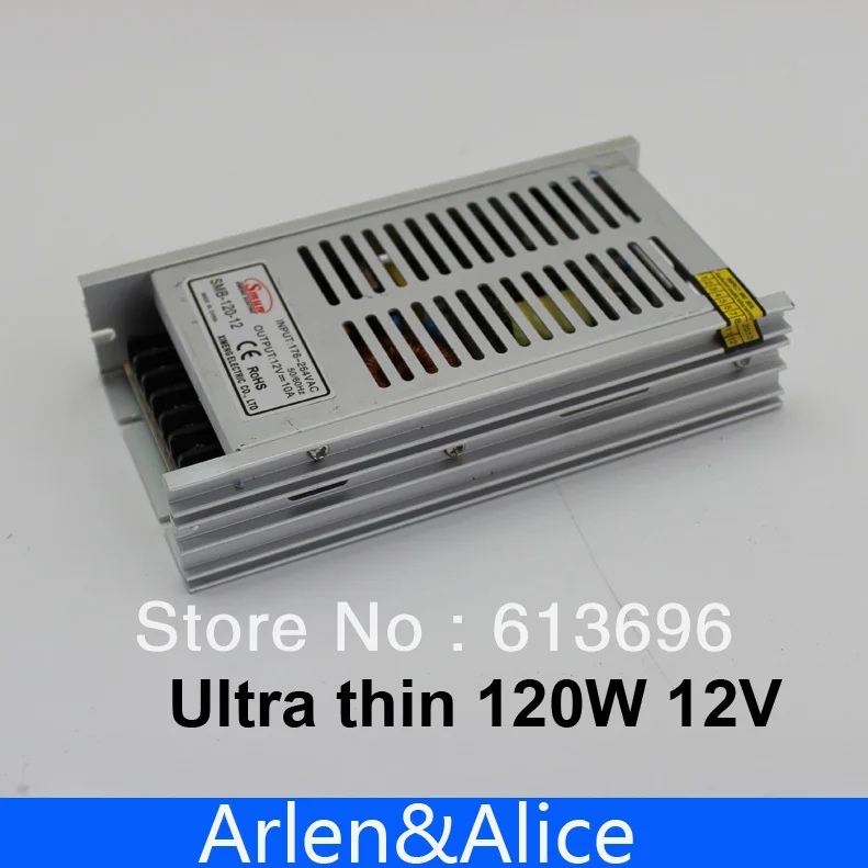 

120W 12V Ultra thin Single Output Switching power supply for LED Strip light