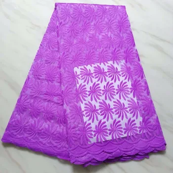 

High quality african cord lace fabric, chemical lace water soluble guipure lace fabric purple african lace fabric fashion(16L-2