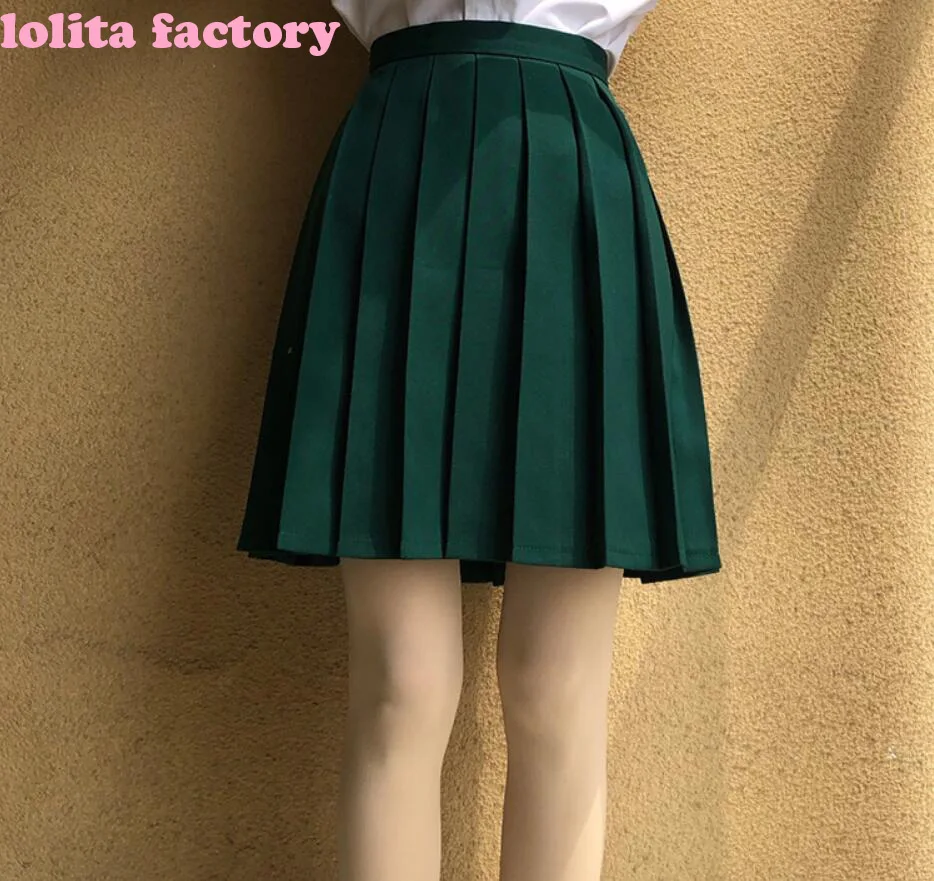 Женская милая плиссированная юбка в стиле Лолиты с высокой талией, мини-юбки в стиле Харадзюку для девушек, летняя тонкая короткая юбка для школьной формы, JKc1020