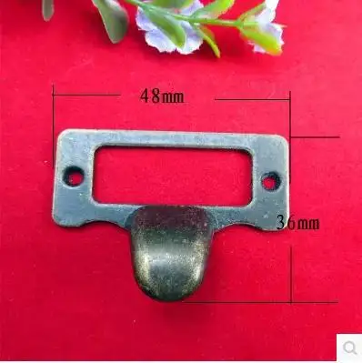 

30pcs/lot 48x36mm label frame drawer card holder handles with screws