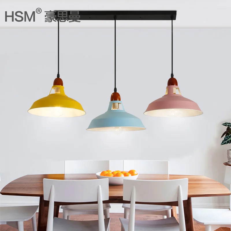 

Nordic colorful led Pendant Light Denmark Home foyer Modern Hanging Lamp metal Lampshade Bedroom/Kitchen island pendant Light