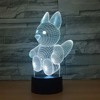 

Squirrel 3D Night Light Touch Acrylic Visual Light LED 7 Color Gradient Atmosphere Light 1379