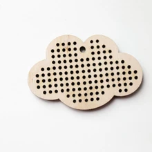 50 шт облако вышивки крестом кулон пустые серьги из дерева DIY ремесла серьги-кольца