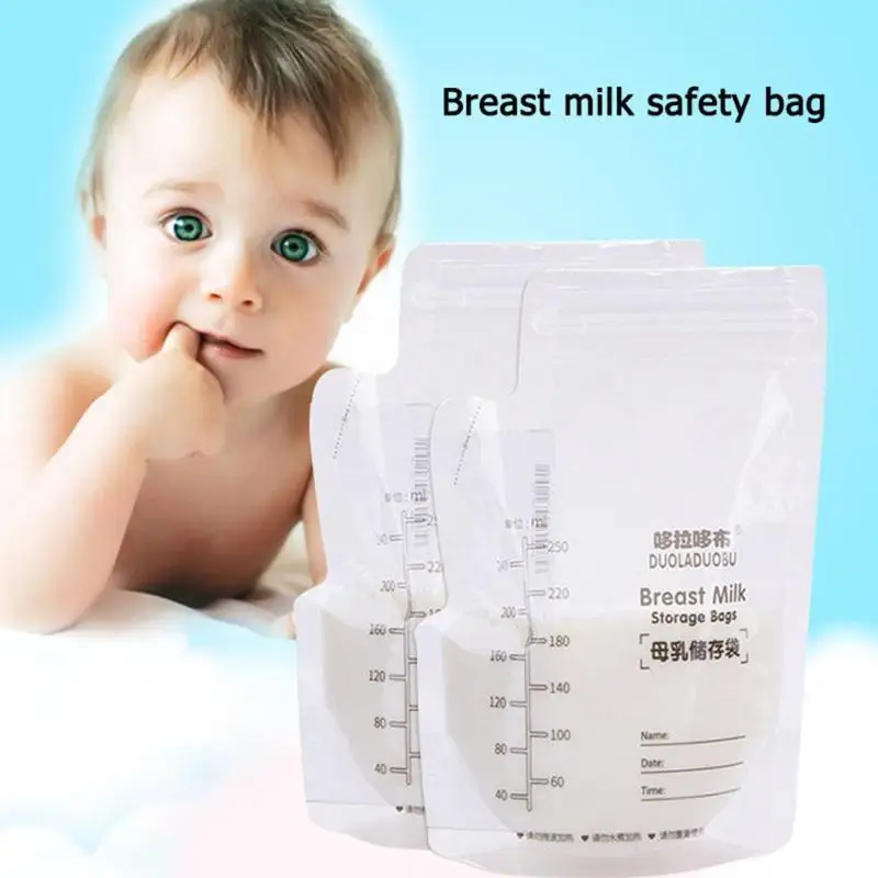 10 шт детское пищевое хранение грудного молока мешки 250 мл BPA бесплатно Кормление свежие сумки
