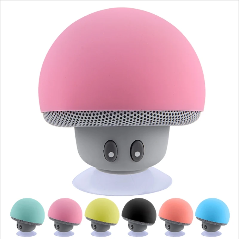 

Mini Mushroom Wireless Bluetooth 4.1 Speaker with Mic Portable Waterproof Shower Stereo Subwoofer For Mobile Phone iPhone Tablet