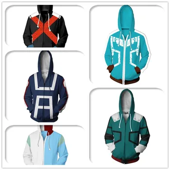 

JP Anime Boku No My Hero Academia Cosplay Costumes Hoodies Men Women Sweatshirts Bakugou Midoriya Izuku Spring Jacket Coat