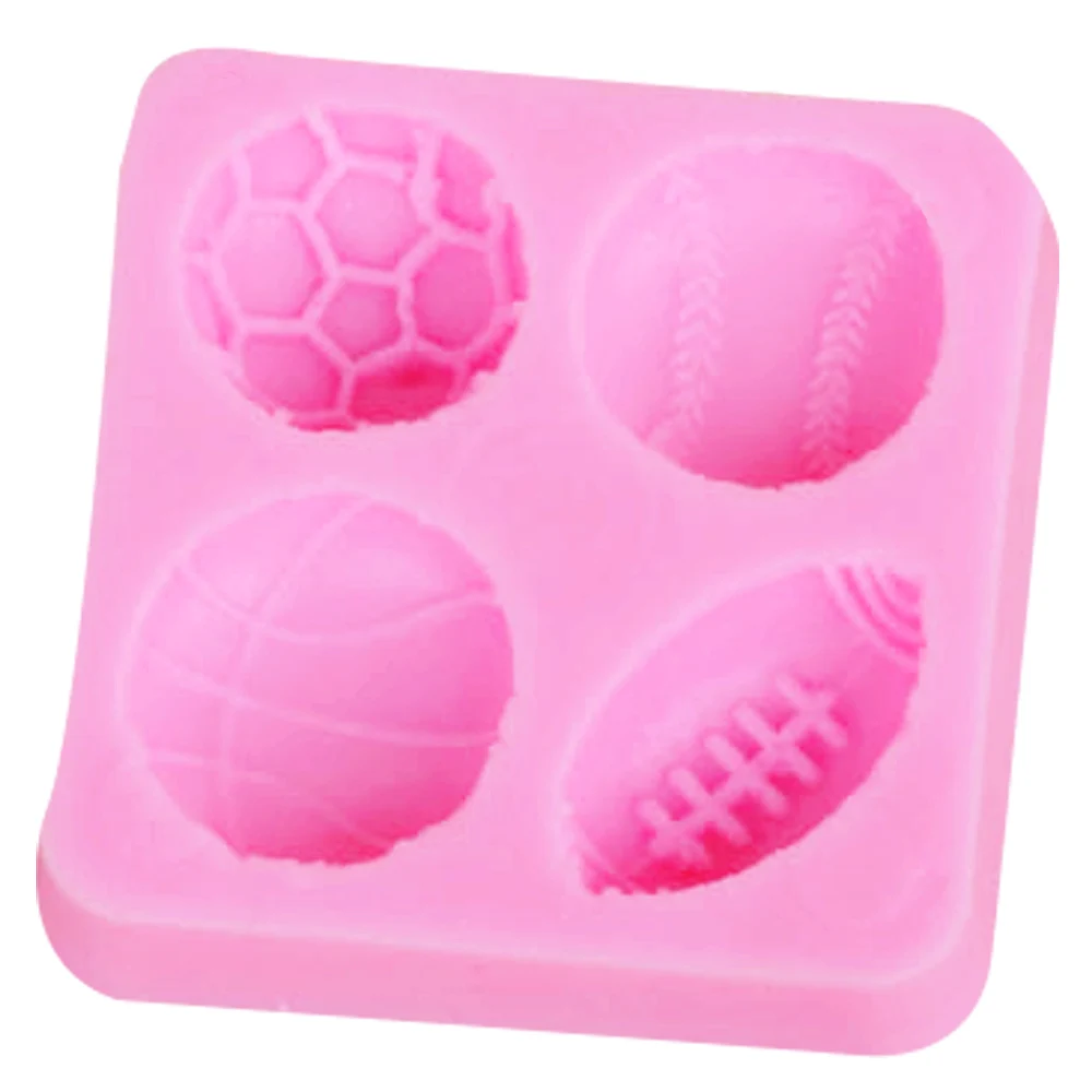Sophronia мини футбол баскетбол половина Футбол регби и форма теннисного мяча DIY силиконовая форма помадка торт украшения формы M214