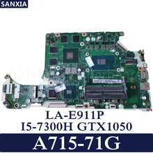 KEFU C5MMH/C7MMH LA-E911P Laptop motherboard for Acer A715-71G original mainboard I5-7300H GTX1050