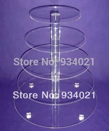 

5 Tiers Round Maypole Wedding Celebration Fairy Acrylic Cup Cake Stand