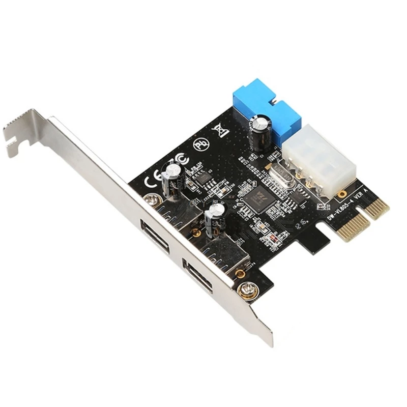 2 портами плата PCI Express USB 3,0 передняя панель с адаптером карты управления 4-Pin& 20 Pin