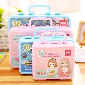 

12/18/24/36 Color Cute Kids Drawing Pens Stamp Children seal Washable Watercolor Pen Graffiti Art Marker Painting Pen Stationery