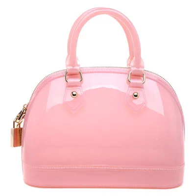 

Transparent Crystal candy color with lock silicone bolsas femininas shell pvc Should bags for women bags 2018 jelly ME214