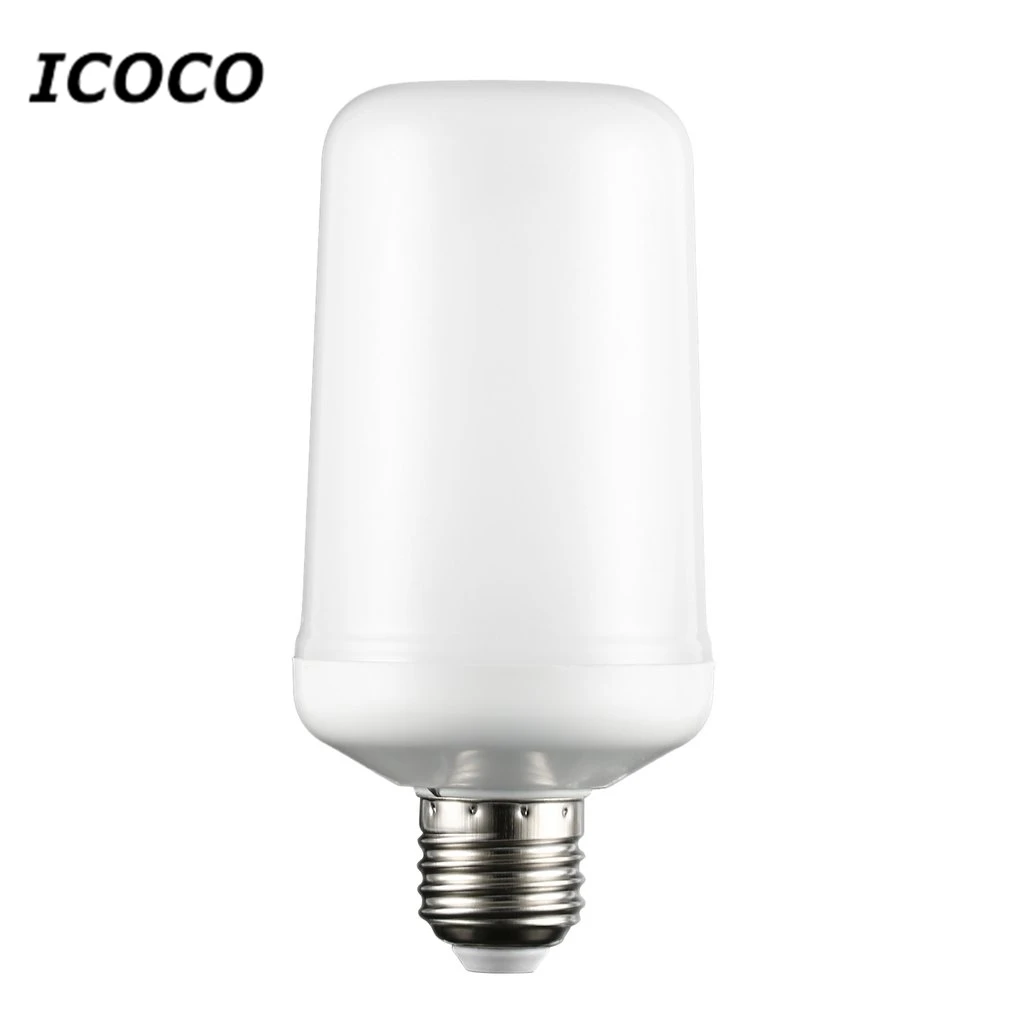 ICOCO E27 SMD2835 светодиодный светильник с пламенным эффектом легкий беспламенный Смоделированный ночник для рождественского фестиваля Декор