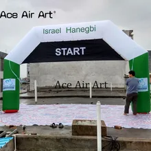 Высокое качество 6 м x 3,3 м надувные начало finish line АРКА, спортивные въездные ворота арки для Израиля