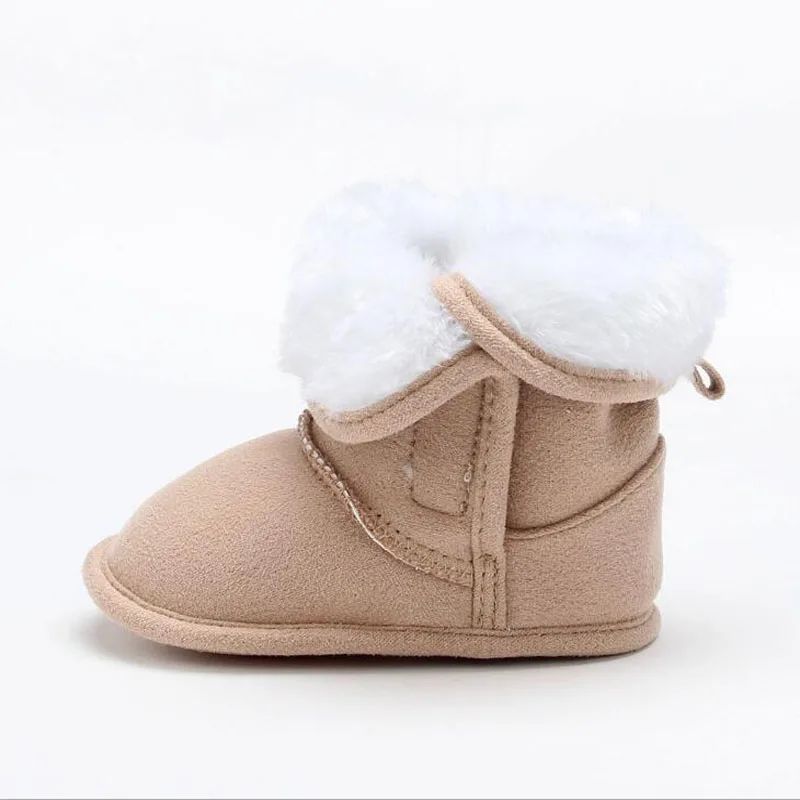 1 пара Детские теплые плюшевые пинетки модные Зимние ботиночки для мальчиков и девочек прогулочные туфли для детей ясельного возраста от 0 до 18 месяцев