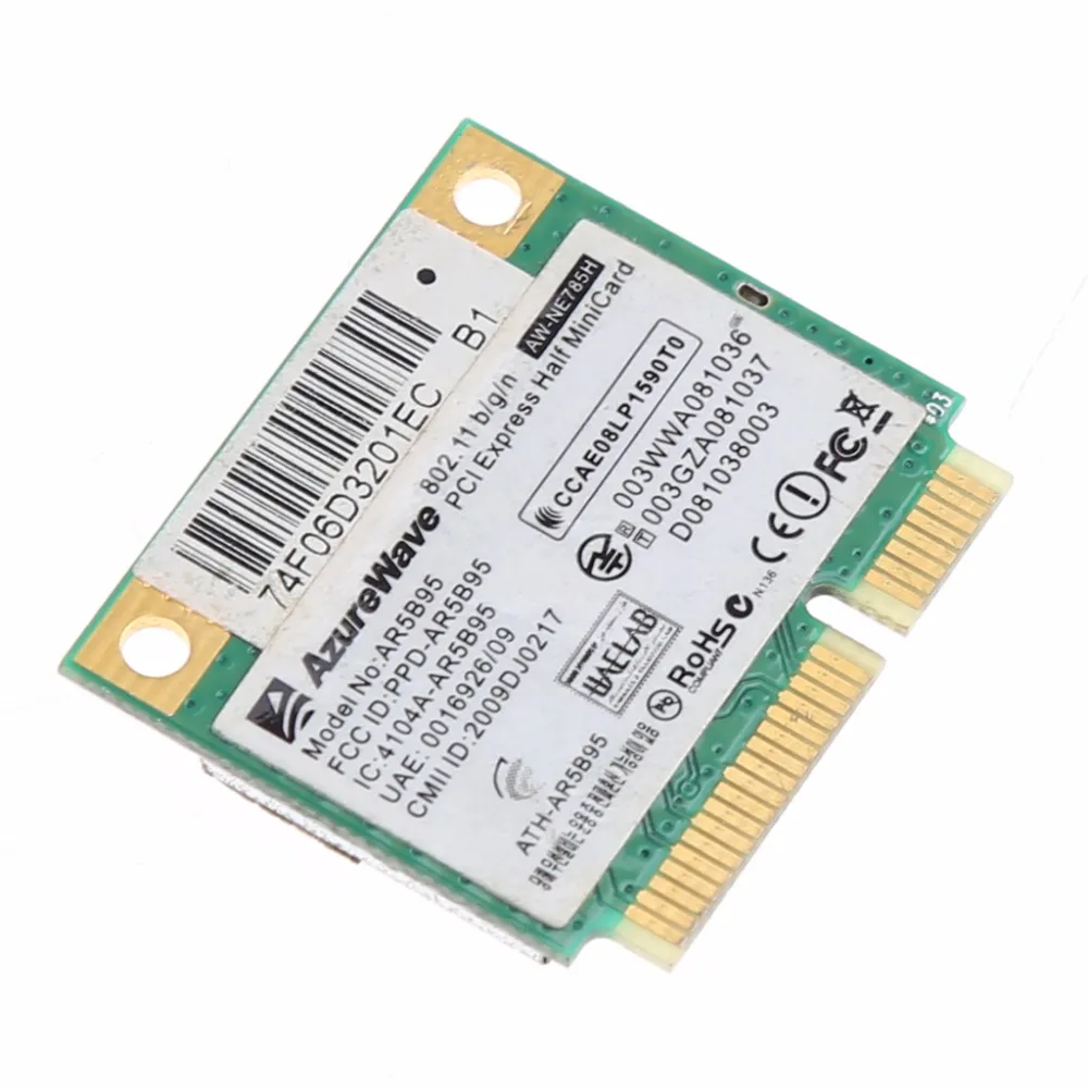 AR9285 AR5B95 половинная высота мини PCI-E 150 Мбит/с беспроводной WLAN WiFi карта для Atheros