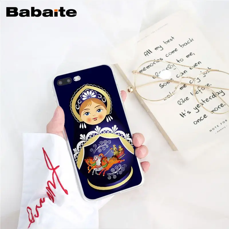 Babaite милые русские куклы матрешка чехол для телефона чехол для iphone 11 Pro 11Pro Max 8 7 6 6S Plus X XS MAX 5 5S SE XR