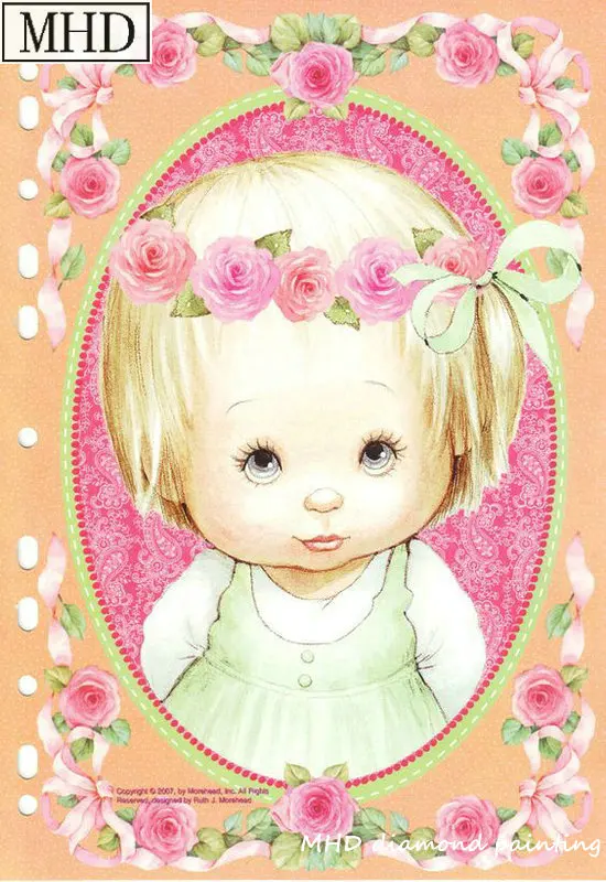 5d diy diamond painting "Baby Girl Flowers" Full Round / Square Diamond