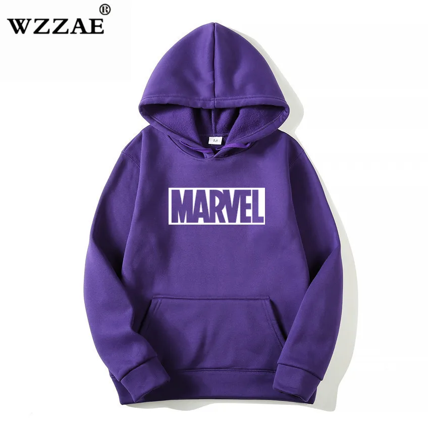 

2019 Autumn Winter Brand Sweatshirts Men High Quality MARVEL Letter Print Fashion Mens Hoodies Thickened Men's Japanese Hoodies