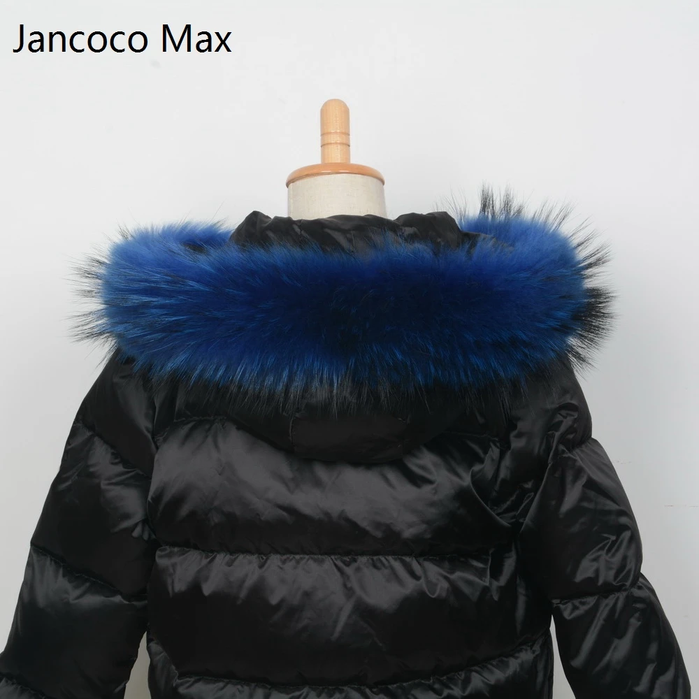 Jancoco Max + подкладка 65 см 2019 реальный фотоворотник для детей и взрослых пальто с