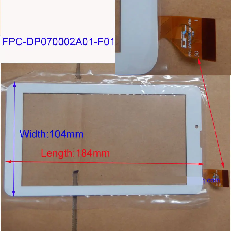 Замена 7 дюймов сенсорный экран панели Гибкие печатные платы номер Гибкие печатные платы-dp070002a01-f01 с размером 184*104 мм