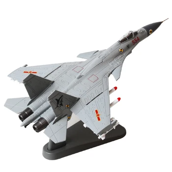 1/100 Scale Fighter Model China J-15 Flying Shark Flanker-D Carrier-based Aircraft Diecast Metal Plane Model Toy 1