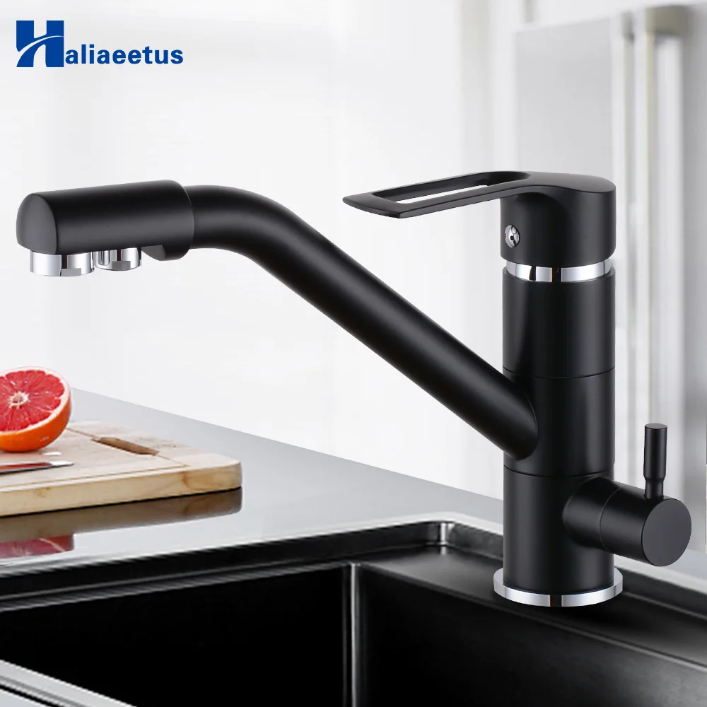 Kitchen Faucet Black 360 rotation kitchen sink faucet with filtered water mixer taps faucet kitchen - 33044510462
