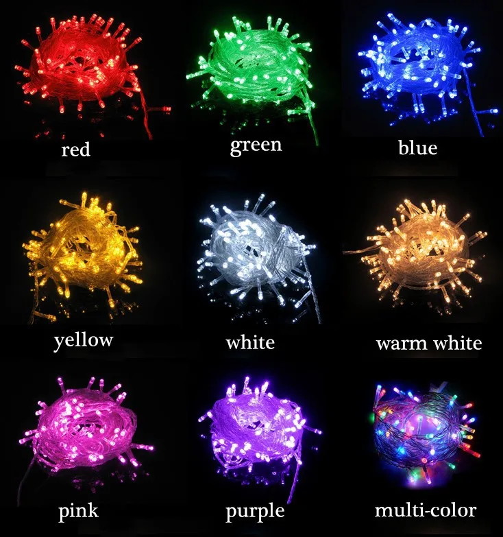 Free shipping LED String Light led Flasher 10M 100 Light Waterproof Multicolour Xmas Decoration Lamp RGB Christmas Garden lights (2)