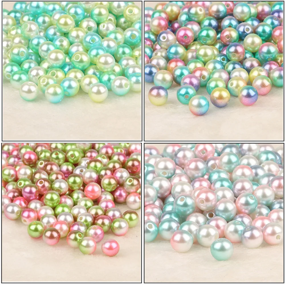 

50-500pcs 4/6/8/10mm Round Imitation ABS Pearl Beads DIY Craft Scrapbook Decoration Cloths Sewing Craft Supplies Pearls Beads