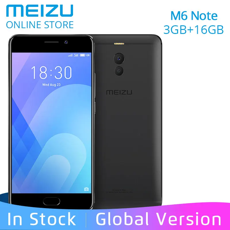 Meizu M6 Примечание 3 GB Оперативная память 16 Гб Встроенная Глобальный Версия