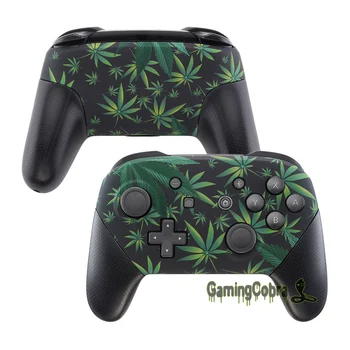 

Green Weeds Patterned Soft Touch Faceplate and Backplate Replacement Shell Housing Case Cover for NS Switch Pro Controller