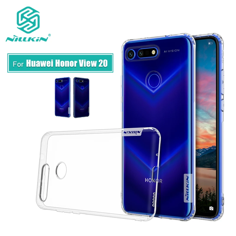 

For Huawei Honor View 20 Case 6.4'' Nillkin Nature Transparent Clear Soft silicon TPU Protector cover for Huawei Honor V20 2019