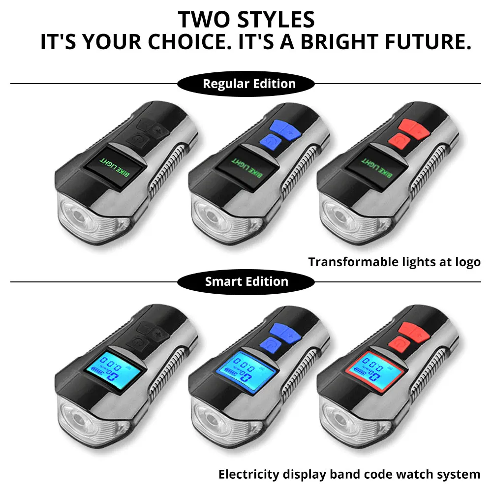 Perfect 3 in 1 Bike Light 4000mAh Bike Horn Bicycle Lamp Odometer Headlight MTB Bike Computer USB Rechargeable Waterproof Cycling Light 1