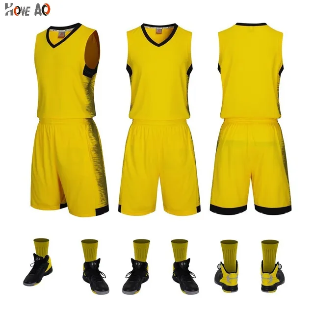 US $20.70 HOWE AO Personality Men Basketball Jerseys Sets Team Uniforms Sports Kit Shirts Shorts Suits Breath