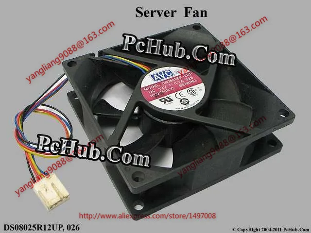 

AVC DS08025R12UP 026 DC 12 V0.7A 80x80x25mm Server Square fan