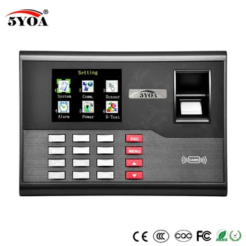 

5YOA 5YA121A TCP IP Biometric Fingerprint Time Attendance Clock Recorder Digital Electronic English Reader Machine USB ID Card