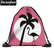 Deanfun 3D мешок с кулиской с принтом фламинго для женщин путешествия на пляже 60142