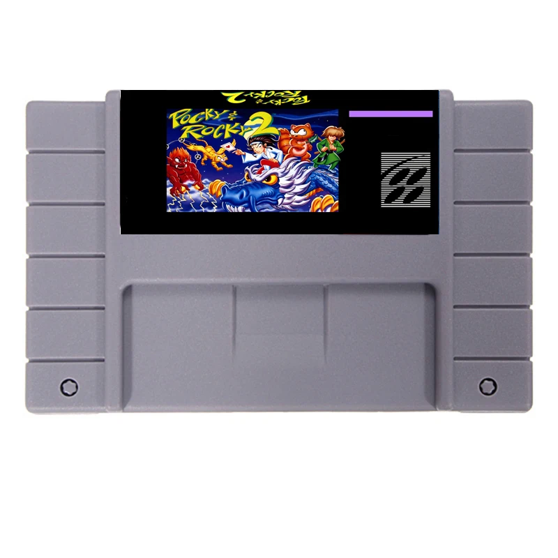 

New arrival 16bit super game card Pocky And Rocky 2