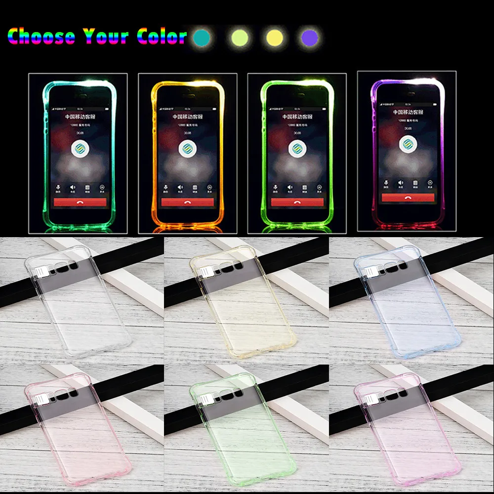 overmal LED Flash Light Up Call Silicon Case Cover Slim Fit