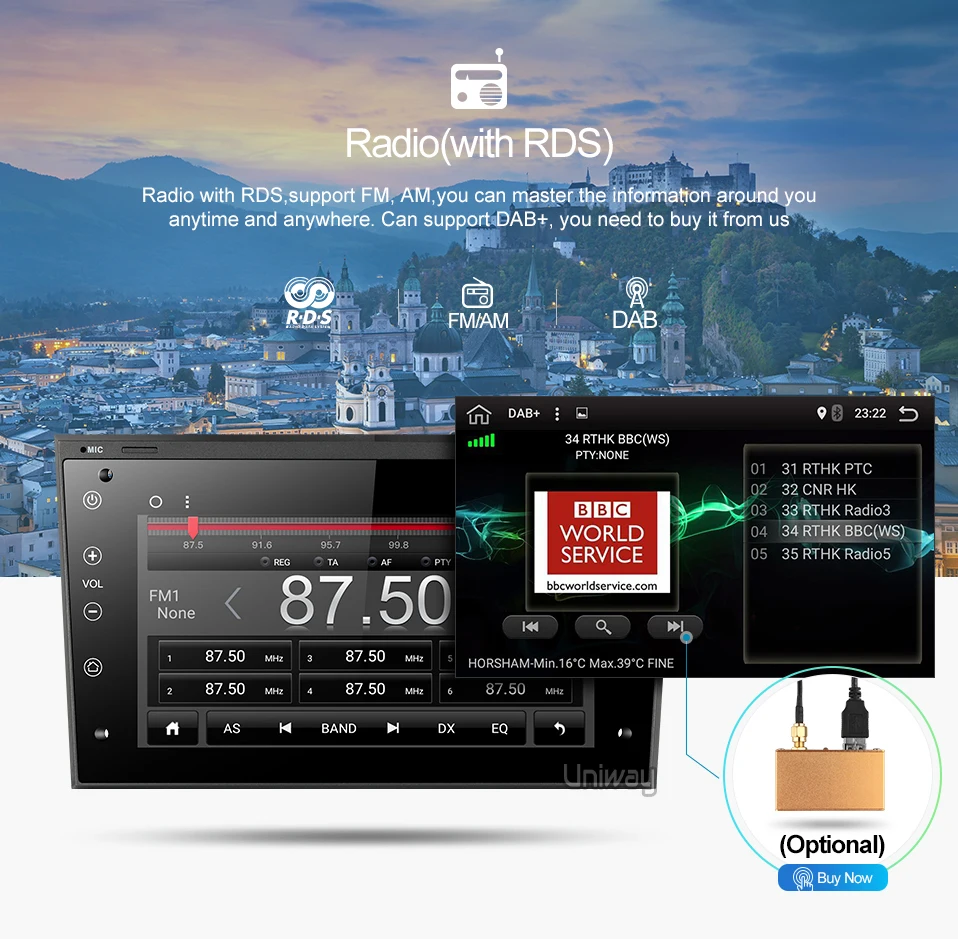 Excellent uniway AOB7071 2G+32G android 8.1  car dvd for Opel Meriva Antara Zafira Veda Agila Corsa Vectra Astra H 2006 2007 2008 200 17