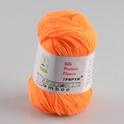 TPRPYN 50 г = 1 шт. пряжа для вязания, нанометровая Белковая бархатная мягкая пряжа для детской одежды - Цвет: 929 orange