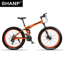 Lauxjack mining double-layer bicycle steel folding frame 24 speeds shimano mechanical disc wheel disc brakes 26 “x4.0 fat bike